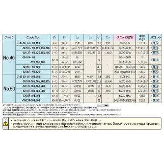 （株）日研工作所 フランジスルー型スリムチャック BT-SK フランジスルー型スリムチャック BT40-SK6F-120
