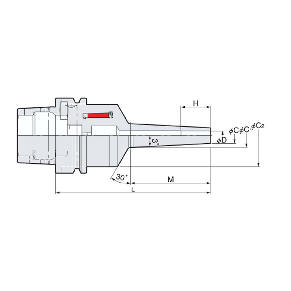 （株）日研工作所 正宗焼きばめホルダスリム型 HSK-MDMS 正宗焼きばめホルダスリム型 HSK100A-MDMS6S-125
