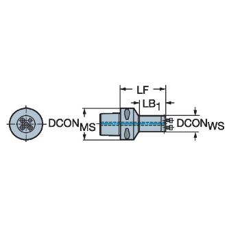 サンドビック（株） コロターンSL アダプタ 【F】 C4-570 コロターンＳＬ　アダプタ　【Ｆ】 C4-570-2C 25 064