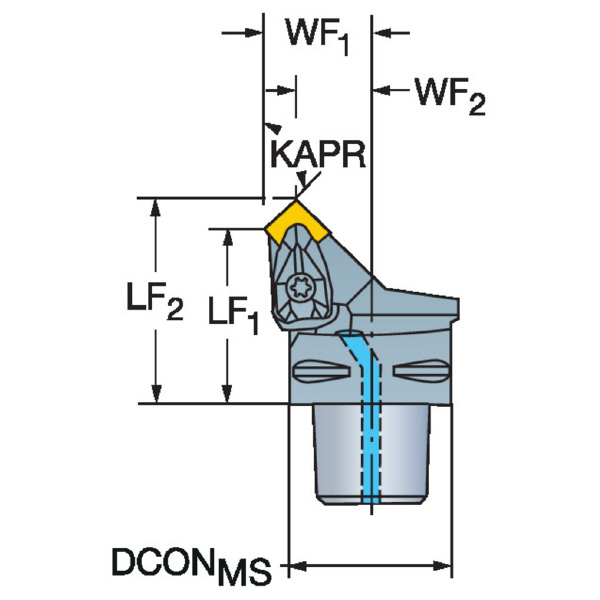 サンドビック（株） T-MaxP カッティングヘッド C4-DSSN Ｔ－ＭａｘＰ　カッティングヘッド　【Ｆ】 C4-DSSNL-27042-12