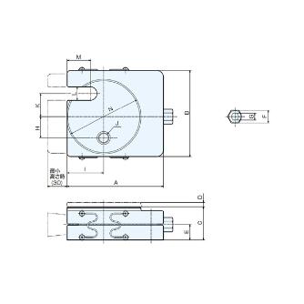 （株）ナベヤ レベリングブロックM型 M レベリングブロックＭ型 M50C