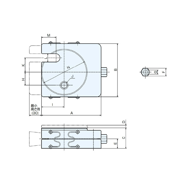 （株）ナベヤ レベリングブロックM型 M レベリングブロックＭ型 M75C