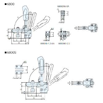 （株）ナベヤ トグルダウンクランプ 6800 トグルダウンクランプ６８００ 6800-2