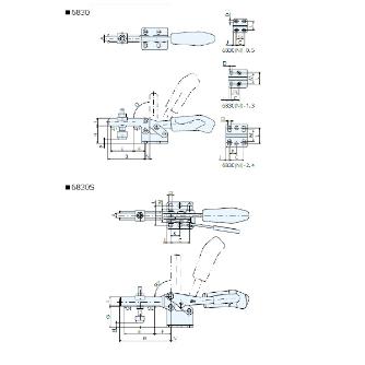 （株）ナベヤ トグルダウンクランプ 6830 トグルダウンクランプ６８３０ 6830-5