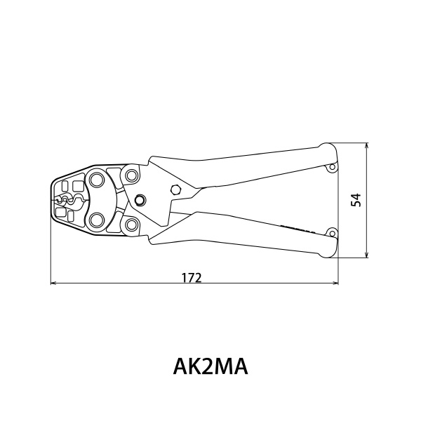 （株）ロブテックス 圧着工具 AK2MA 圧着工具 AK2MA