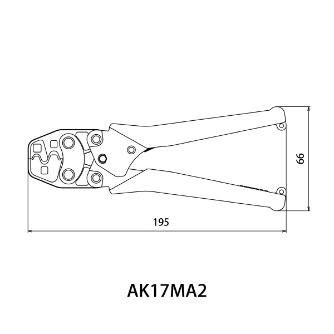 （株）ロブテックス 圧着工具 AK17MA2 圧着工具 AK17MA2