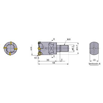 三菱マテリアル（株） カッタ 多機能用(スクリューインタイプ) ARX カッタ　多機能用（スクリューインタイプ） ARX25R163M08A30