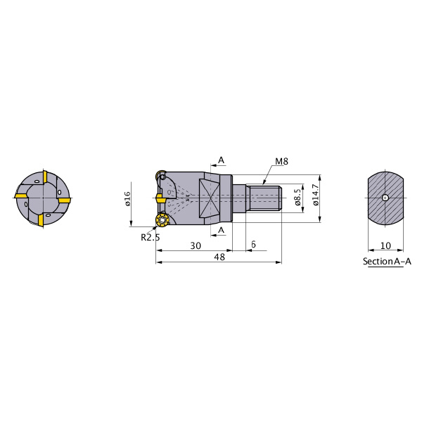 三菱マテリアル（株） カッタ 多機能用(スクリューインタイプ) ARX カッタ　多機能用（スクリューインタイプ） ARX25R163M08A30