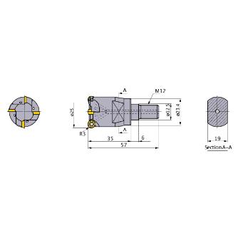 三菱マテリアル（株） カッタ 多機能用(スクリューインタイプ) ARX カッタ　多機能用（スクリューインタイプ） ARX30R254M12A35