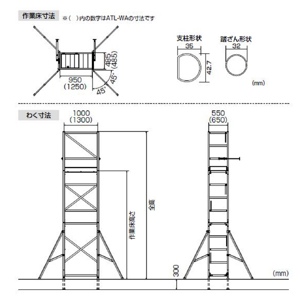 （株）ピカコーポレイション パイプ製足場 ハッスルタワー ATL パイプ製足場　ハッスルタワー ATL-2WA