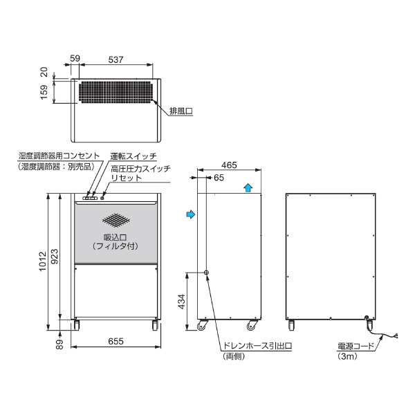 オリオン機械（株） 除湿乾燥機 RFH1500F 除湿乾燥機 RFH1500F