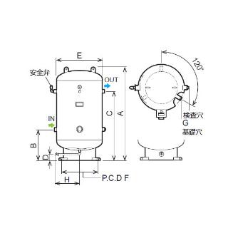 オリオン機械（株） ステンレスエアータンク OAT ステンレスエアータンク OAT1000-S