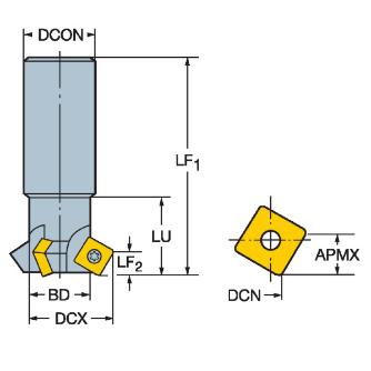 サンドビック（株） UーMax カッター 【F】 R215.64 Ｕ－Ｍａｘ　カッター　【Ｆ】 R215.64-32V50-4512