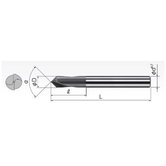 岡﨑精工（株） NC用ポイントドリル OKーCコート NPD ＮＣ用ポイントドリル　ＯＫ－Ｃコート NPD 4X60 OK-Cｺｰﾄ
