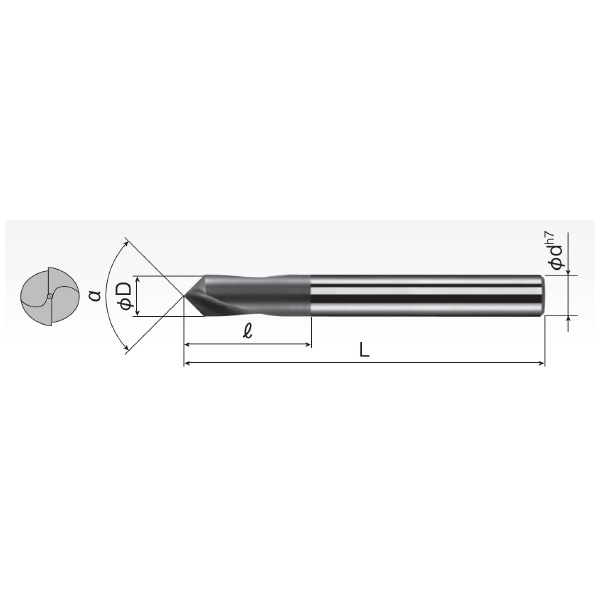 岡﨑精工（株） NC用ポイントドリル OKーCコート NPD ＮＣ用ポイントドリル　ＯＫ－Ｃコート NPD 4X90 OK-Cｺｰﾄ