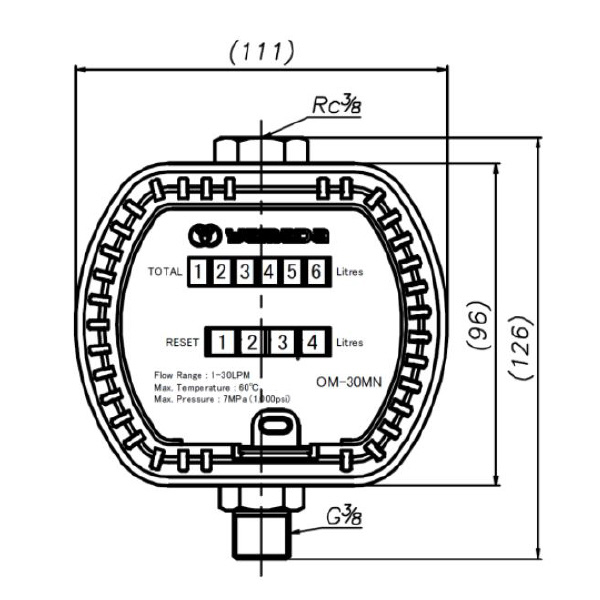 （株）ヤマダコーポレーション メカニカルオイルメーター OM-30MN メカニカルオイルメーター OM-30MN