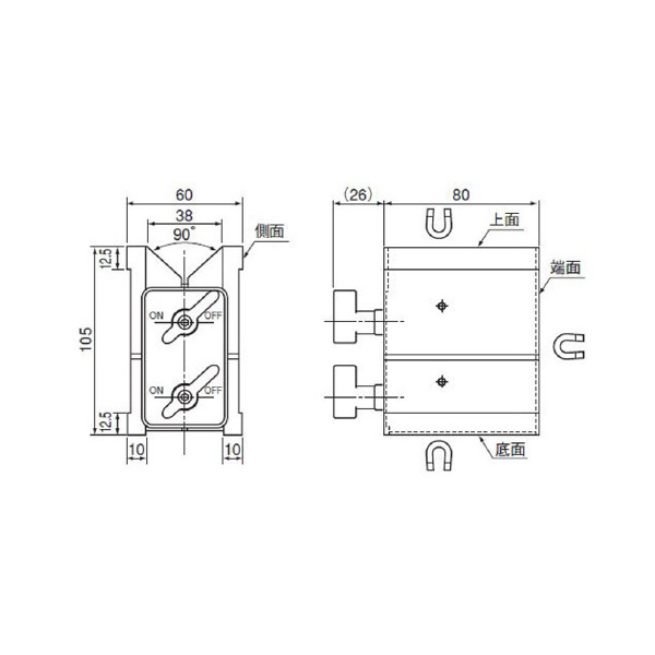 カネテック（株） Vホルダ KVA Ｖホルダ KVA-2F1A