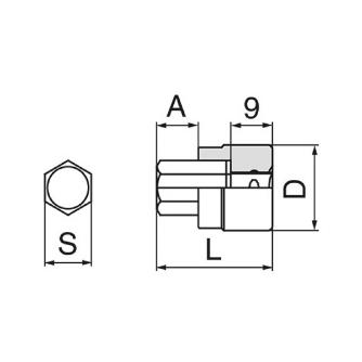 ＴＯＮＥ（株） ショートヘキサゴンソケット 2H ショートヘキサゴンソケット 2H-08S