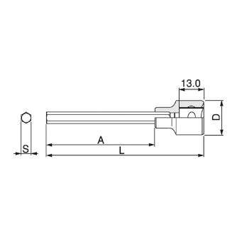 ＴＯＮＥ（株） ロングヘキサゴンソケット 3H ロングヘキサゴンソケット 3H-03L