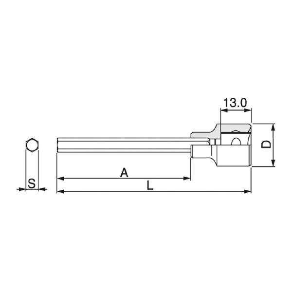 ＴＯＮＥ（株） ロングヘキサゴンソケット 3H ロングヘキサゴンソケット 3H-03L