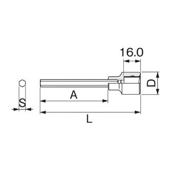 ＴＯＮＥ（株） ロングヘキサゴンソケット 4H ロングヘキサゴンソケット 4H-03L