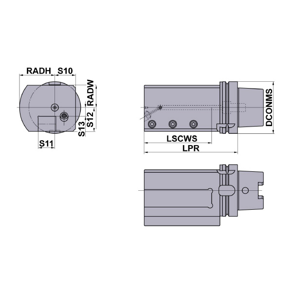 三菱マテリアル（株） HSKホルダ(角バイト取付用) H-TH-EV ＨＳＫホルダ（角バイト取付用） H100TH-EV3232L-180
