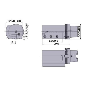 三菱マテリアル（株） HSKホルダ(角バイト取付用) H-TH-EV ＨＳＫホルダ（角バイト取付用） H100TH-EV3232R-180