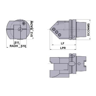 三菱マテリアル（株） HSKホルダ(角バイト取付用) H-TH-EN ＨＳＫホルダ（角バイト取付用） H100TH-EN3232L-130