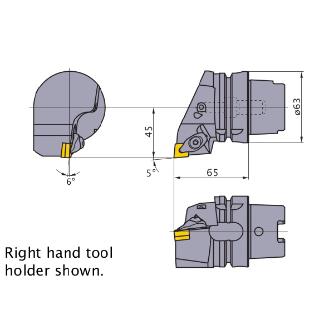 三菱マテリアル（株） HSKホルダ(外径・端面用) DCLN ＨＳＫホルダ（外径・端面用） H63TH-DCLNL-DX12