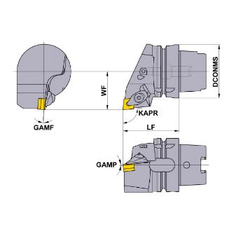 三菱マテリアル（株） HSKホルダ(外径・端面用) DCLN ＨＳＫホルダ（外径・端面用） H63TH-DCLNR-DX12