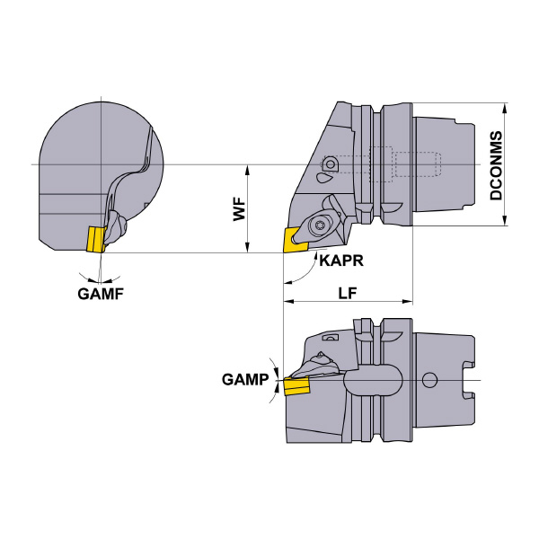 三菱マテリアル（株） HSKホルダ(外径・端面用) DCLN ＨＳＫホルダ（外径・端面用） H63TH-DCLNR-DX12