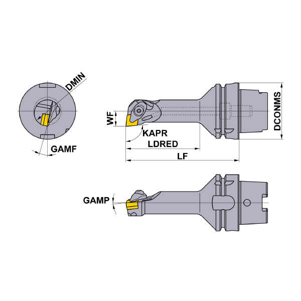 三菱マテリアル（株） HSKホルダ(外径・端面・内径用) DCLN ＨＳＫホルダ（外径・端面・内径用） H63TH-A25KDCLNL12