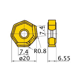 三菱マテリアル（株） カッタチップ WNEU カッタチップ（超硬コーティング） WNEU2006ZEN7C-WK MC5020