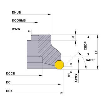 三菱マテリアル（株） カッタ 正面削り用(アーバタイプ) AOX445 カッタ　正面削り用（アーバタイプ） AOX445R08006C