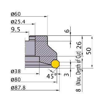 三菱マテリアル（株） カッタ 正面削り用(アーバタイプ) AOX445 カッタ　正面削り用（アーバタイプ） AOX445R08006C