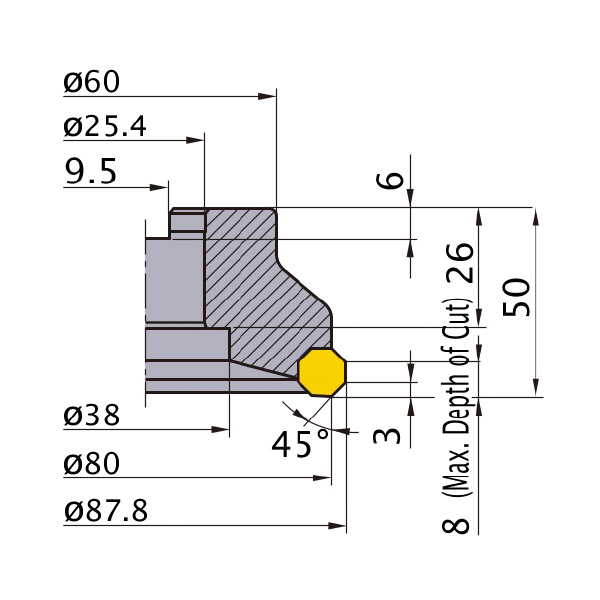 三菱マテリアル（株） カッタ 正面削り用(アーバタイプ) AOX445 カッタ　正面削り用（アーバタイプ） AOX445R08006C