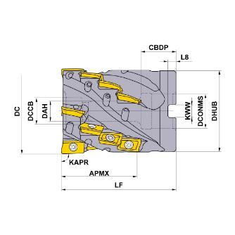 三菱マテリアル（株） カッタ 深切込み用(シェルタイプ) APX4000 カッタ　深切込み用（シェルタイプ） APX4KR06316CA056A
