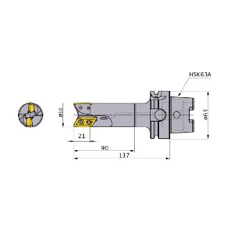 三菱マテリアル（株） カッタ 多機能用(シャンクタイプ) AXD カッタ　多機能用（シャンクタイプ） AXD7000R05003A-H63A