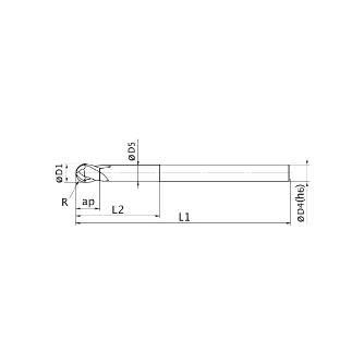 三菱マテリアル（株） DFコートロングネックボールEM DF2XLB ＤＦコートロングネックボールＥＭ DF2XLB R0020N020