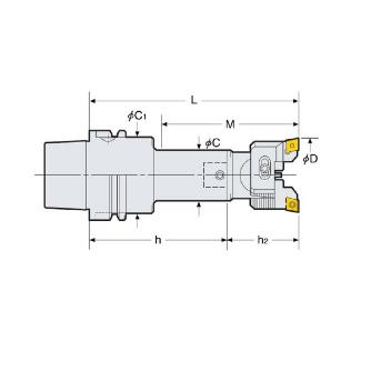 （株）日研工作所 バランスカットボーリングバー HSK-RAC バランスカットボーリングバー HSK100A-RAC100-225