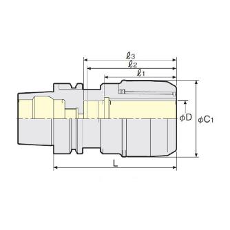 （株）日研工作所 高速回転用ミーリングチャック HSK-C 高速回転用ミーリングチャック HSK40E-C12-80G