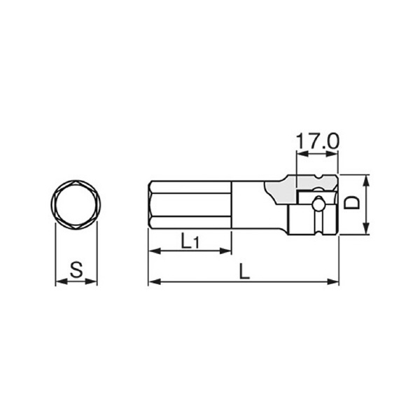 ＴＯＮＥ（株） インパクト用ヘキサゴンソケット 4AH インパクトヘキサゴンソケット 4AH-08