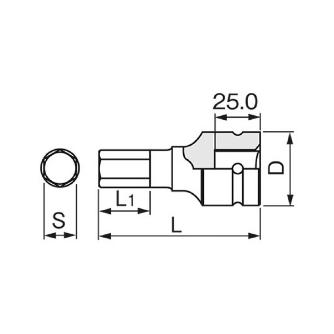 ＴＯＮＥ（株） インパクト用ヘキサゴンソケット 6AH インパクトヘキサゴンソケット 6AH-22