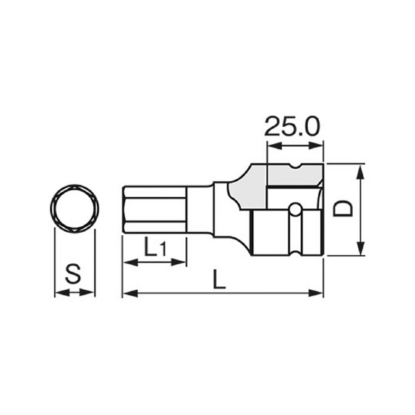 ＴＯＮＥ（株） インパクト用ヘキサゴンソケット 6AH インパクトヘキサゴンソケット 6AH-22