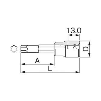 ＴＯＮＥ（株） トルクスソケット(強力タイプ) 3TX トルクスソケット 3TX-T30