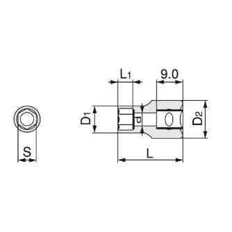 ＴＯＮＥ（株） ソケット(6角) 2S ソケット 2S-05