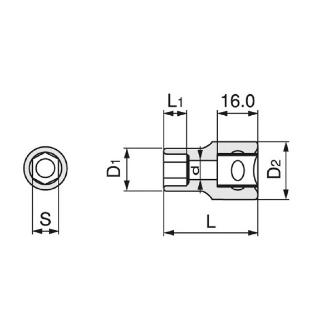 ＴＯＮＥ（株） ソケット(6角) 4S ソケット 4S-10