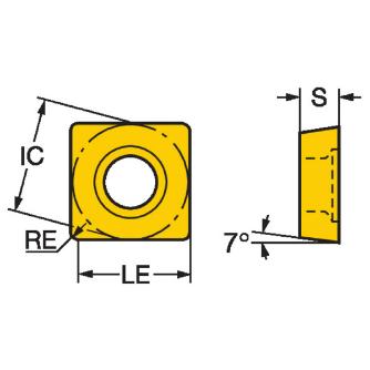 サンドビック（株） コロターン107 チップ 【C】 SCMT コロターン１０７　チップ　【Ｃ】 SCMT 09 T3 04-MM 1125