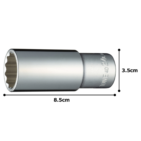ＴＯＮＥ（株） ディープソケット(12角) 4D ディープソケット 4D-24L
