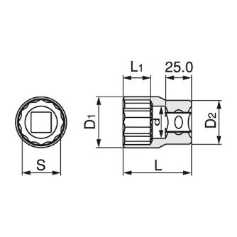 ＴＯＮＥ（株） ソケット(12角) 6D ソケット 6D-35